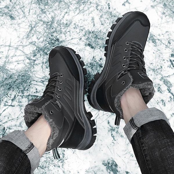 ccharmix men work boots winter warm snow boots for males fashion shoes nonslip casual shoes with fur lace up1, Black
ccharmix men work boots winter warm snow boots for males fashion shoes nonslip casual shoes with fur lace up1, Black