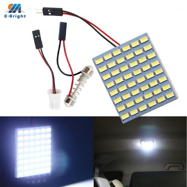 

emergency lights ym e-bright license plate 5630 48 smd 960lm 12v dome light with t10 + festoon adapters white car vehicle led panel lamps1