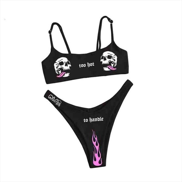 womens bikinis summer strange comics print tube swimsuits and v waist beach pool party, White;black
womens bikinis summer strange comics print tube swimsuits and v waist beach pool party, White;black