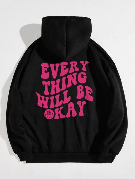 cartoon & slogan graphic kangaroo pocket drawstring thermal hoodie b0is#, White;black
cartoon & slogan graphic kangaroo pocket drawstring thermal hoodie b0is#, White;black