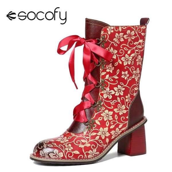 socofy retro shoes botas mujer flower genuine leather elegant chunky high heel boots ankle boots elegant shoes women, Black
socofy retro shoes botas mujer flower genuine leather elegant chunky high heel boots ankle boots elegant shoes women, Black