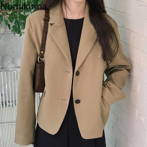 nomikuma korean autumn short blazer coat causal long sleeve notched collar suit jacket 2020 new elegant blazers feminimos 6c6351, White;black
nomikuma korean autumn short blazer coat causal long sleeve notched collar suit jacket 2020 new elegant blazers feminimos 6c6351, White;black