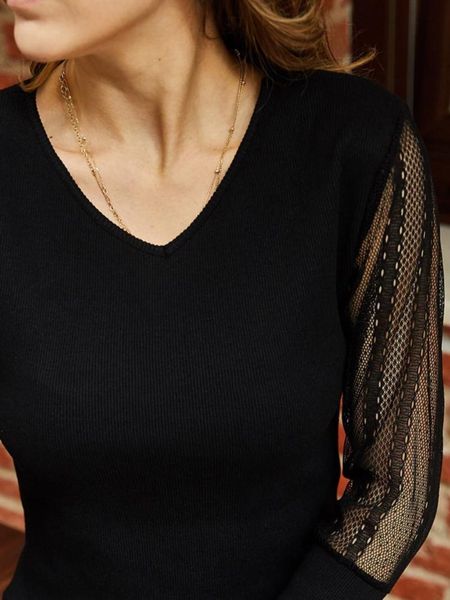 beyon women's blouse black accessory sleeve polyester cotton flow chic tulle chiffon detail office and daily use for special day, White
beyon women's blouse black accessory sleeve polyester cotton flow chic tulle chiffon detail office and daily use for special day, White