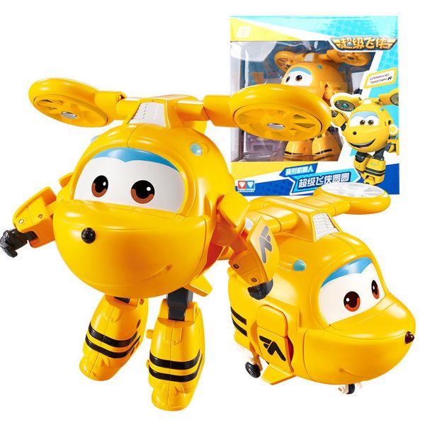 new season5 big 12cm super wings jet deformation airplane robot action figures super wing transformation toys 1008