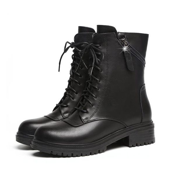 boots autumn winter black riding women's british style lace up woman genuine leather motorcycle short shoes x0124
boots autumn winter black riding women's british style lace up woman genuine leather motorcycle short shoes x0124