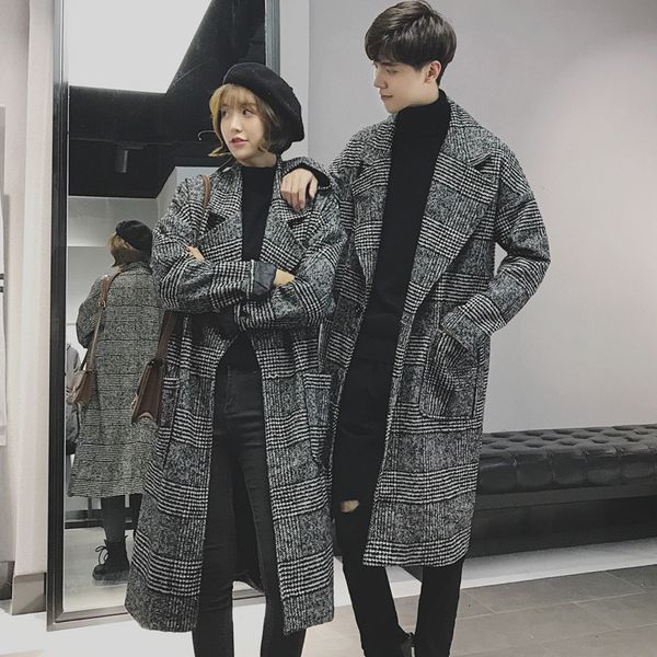 spring and autumn 2020 new korean version men's thousand bird lattice couple windbreaker mid long woollen overcoat trend, Tan;black
spring and autumn 2020 new korean version men's thousand bird lattice couple windbreaker mid long woollen overcoat trend, Tan;black