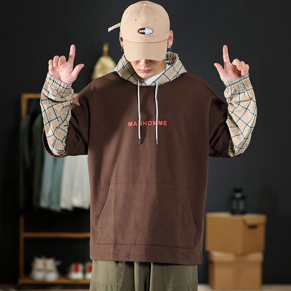 2021 casual new men patchwork plaid hip hop hoodies sweatshirts streetwear one piece brand black grey to28
2021 casual new men patchwork plaid hip hop hoodies sweatshirts streetwear one piece brand black grey to28