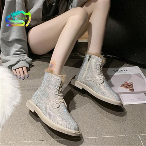 naicen fashion shoes woman leather boots bling rhinestone lace-up booties women round toe ankle boots botas mujer black red
naicen fashion shoes woman leather boots bling rhinestone lace-up booties women round toe ankle boots botas mujer black red