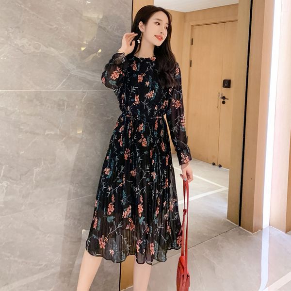 2021 new sleeve chiffon female spring and floral autumn printed collar skinny plight mid-long fashion dress i89z, Black;gray
2021 new sleeve chiffon female spring and floral autumn printed collar skinny plight mid-long fashion dress i89z, Black;gray