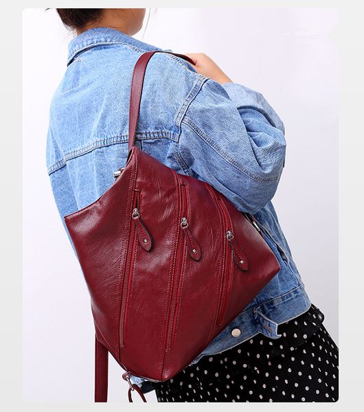 backpack for women new style bag korean pu soft leather backpack one and double shoulder bag large capacity fashion three purpose handbag
backpack for women new style bag korean pu soft leather backpack one and double shoulder bag large capacity fashion three purpose handbag