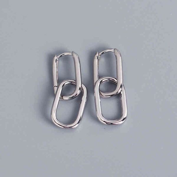 925 sterling silver oval hoop earrings for women geometric elegant love gift, Golden;silver
925 sterling silver oval hoop earrings for women geometric elegant love gift, Golden;silver