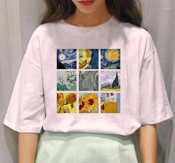 fashion new women's t-shirt art oil painting printed shirt casual summer short-sleeved bf harajuku t-shirt plus sizs1, White
fashion new women's t-shirt art oil painting printed shirt casual summer short-sleeved bf harajuku t-shirt plus sizs1, White