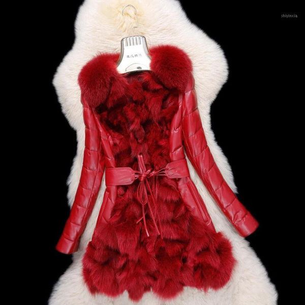 women 2020 winter real sheepskin fur collar jacket female genuine leather white duck down coats ladies mid-long outwears v811, Black
women 2020 winter real sheepskin fur collar jacket female genuine leather white duck down coats ladies mid-long outwears v811, Black