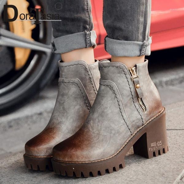 doratasia big size 32-43 new ins ladies high chunky heels boots party retro boots women fashion platform ankle shoes woman1, Black
doratasia big size 32-43 new ins ladies high chunky heels boots party retro boots women fashion platform ankle shoes woman1, Black