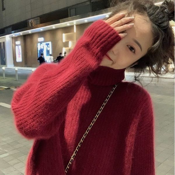 autumn 2021 new and lazy winter solid style short turtleneck loose sweater for women's outerwear 1 nnyb, White;black
autumn 2021 new and lazy winter solid style short turtleneck loose sweater for women's outerwear 1 nnyb, White;black