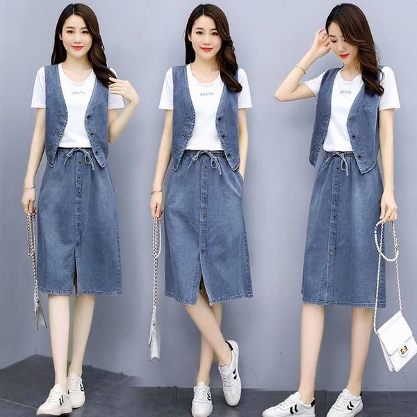 casual jean suit for woman denim sets of clothes with skirts korean training joint femme 4yhs, White
casual jean suit for woman denim sets of clothes with skirts korean training joint femme 4yhs, White