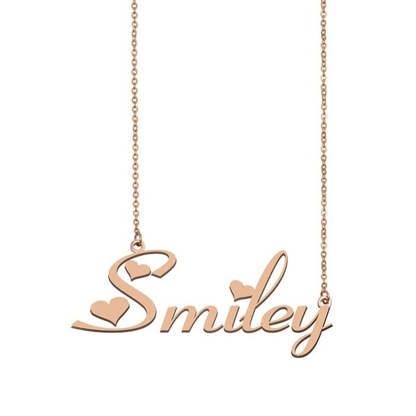Smiley Name Necklace Custom Nameplate Pendant for Women Girls Birthday Gift Kids Best Friends Jewelry 18k Gold Plated Stainless Steel, Silver
Smiley Name Necklace Custom Nameplate Pendant for Women Girls Birthday Gift Kids Best Friends Jewelry 18k Gold Plated Stainless Steel, Silver