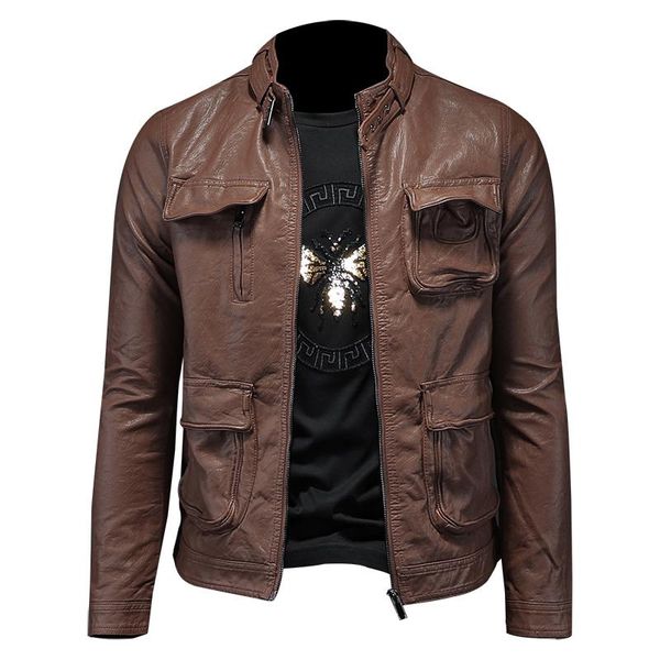 2020 hommes veste en cuir fermeture éclair design haute qualité en cuir marron hommes veste et manteau, Black
2020 hommes veste en cuir fermeture éclair design haute qualité en cuir marron hommes veste et manteau, Black