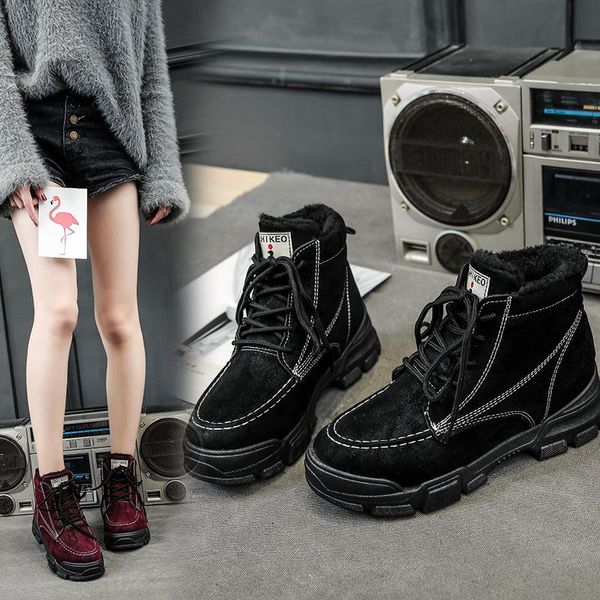 jintoho warm martin boots for women winter snow boots woman pu leather fashion sneakers ladies short ankle female booties, Black
jintoho warm martin boots for women winter snow boots woman pu leather fashion sneakers ladies short ankle female booties, Black