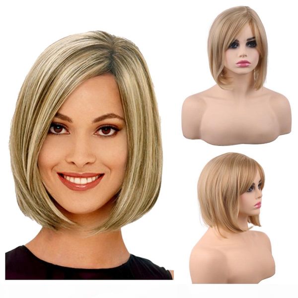 short blonde wigs bob straight synthetic wig 28cm heat resistant hair wigs for women high quality, Black
short blonde wigs bob straight synthetic wig 28cm heat resistant hair wigs for women high quality, Black