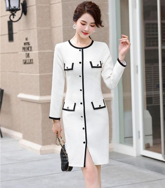 fabric women long sleeve styes dresses ladies office work wear slim hips dress beauty salon vestidos patchwork, Black;gray
fabric women long sleeve styes dresses ladies office work wear slim hips dress beauty salon vestidos patchwork, Black;gray