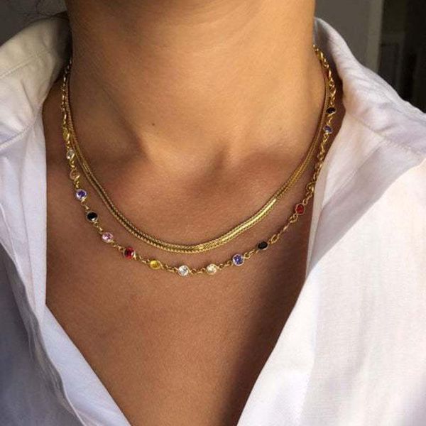 abdoabdo fashion stars zircon stainless steel necklace boho style multi-layer necklace ladies jewelry couple long chain collares, Golden;silver
abdoabdo fashion stars zircon stainless steel necklace boho style multi-layer necklace ladies jewelry couple long chain collares, Golden;silver