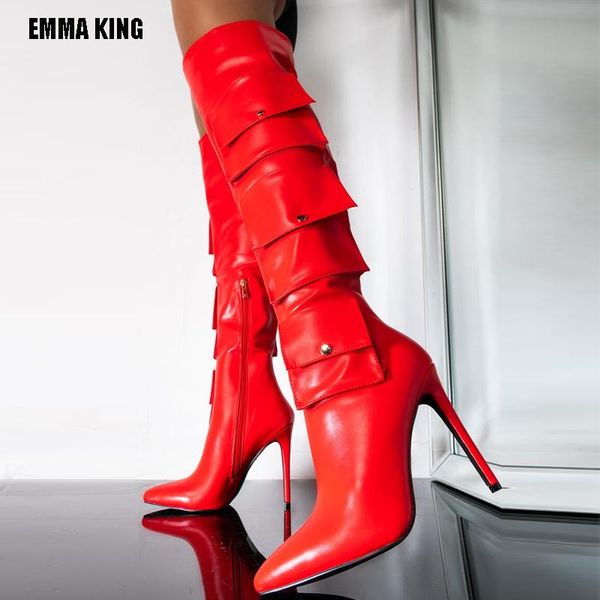 boots fashion women pocket thigh high lady red thin heels knee pointed toe night club shoes 2021, Black
boots fashion women pocket thigh high lady red thin heels knee pointed toe night club shoes 2021, Black