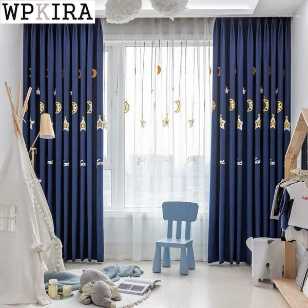 curtain & drapes cartoon navy blue star moon for baby boys room blackout bedroom embroidery fabric drape modern s493#401
curtain & drapes cartoon navy blue star moon for baby boys room blackout bedroom embroidery fabric drape modern s493#401