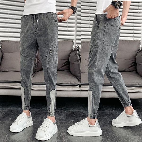 spring autumn 2021 fashion denim men's small feet casual jeans solid color stretch leggings pants social guys legging trend men, Blue
spring autumn 2021 fashion denim men's small feet casual jeans solid color stretch leggings pants social guys legging trend men, Blue