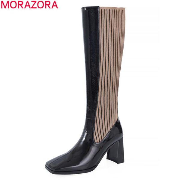 morazora 2021 new arrival women boots thick high heels square toe mixed colors ladies shoes winter fashion knee high boots, Black
morazora 2021 new arrival women boots thick high heels square toe mixed colors ladies shoes winter fashion knee high boots, Black