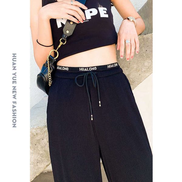 women's waist wide high leg pants 2020 new spring autumn sagging feeling, Black;gray
women's waist wide high leg pants 2020 new spring autumn sagging feeling, Black;gray