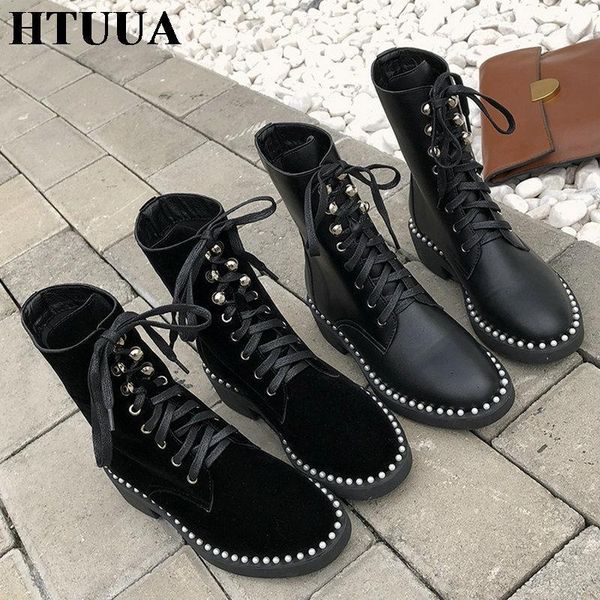 htuua 2021 new women's boots black soft leather short ankle boots women autumn winter shoes woman motorcycle sx41961
htuua 2021 new women's boots black soft leather short ankle boots women autumn winter shoes woman motorcycle sx41961