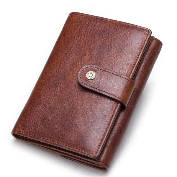 men's wallet leather multi-function leather, Red;black