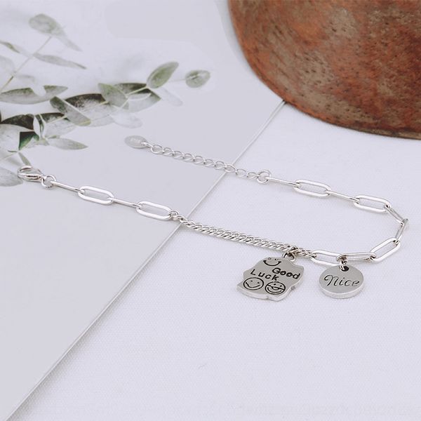 lfrdp pure silver silver letter student hip hop simple face hangtag 925 smiling bracelet braceletbracelet braceletgirl ins temperament net r, Golden;silver
lfrdp pure silver silver letter student hip hop simple face hangtag 925 smiling bracelet braceletbracelet braceletgirl ins temperament net r, Golden;silver