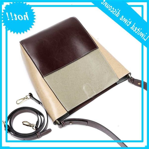 2020 new women's korean style oil wax contrast stitching leather one shoulder messenger bag
2020 new women's korean style oil wax contrast stitching leather one shoulder messenger bag