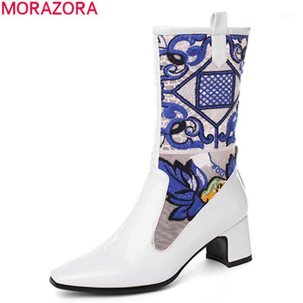 boots morazora 2021 large size 34-43 fashion mid calf med heels square toe elegant ladies shoes genuine leather women boots1, Black
boots morazora 2021 large size 34-43 fashion mid calf med heels square toe elegant ladies shoes genuine leather women boots1, Black