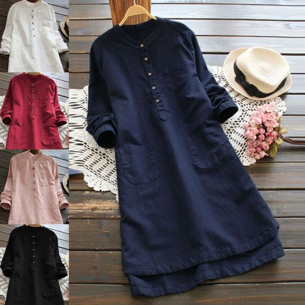 plus size womens cotton loose long sleeve party dress casual blouse long shirt big size s-3xl, White
plus size womens cotton loose long sleeve party dress casual blouse long shirt big size s-3xl, White