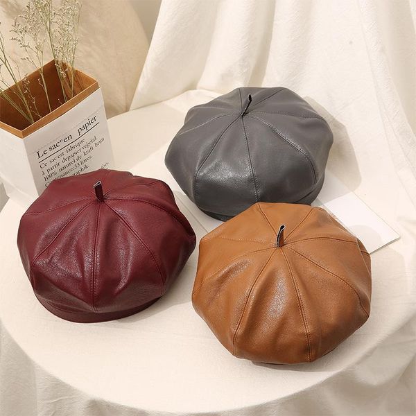 fashion felt pu leather beret hat women cap female ladies beanie beret girls for spring autumn winter, Blue;gray
fashion felt pu leather beret hat women cap female ladies beanie beret girls for spring autumn winter, Blue;gray