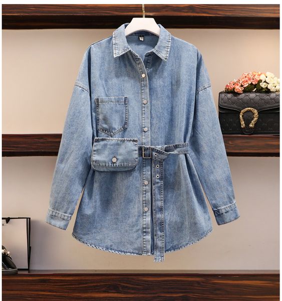 2021 a line new women jackets spring autumn denim blouses coat turn down collar ladys single breasted design casual blusas, Black;brown
2021 a line new women jackets spring autumn denim blouses coat turn down collar ladys single breasted design casual blusas, Black;brown