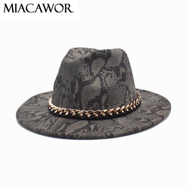 wide brim hats miacawor wool fedoras women autumn winter snake print chain panama jazz caps vintage cowboy hat men f113, Blue;gray
wide brim hats miacawor wool fedoras women autumn winter snake print chain panama jazz caps vintage cowboy hat men f113, Blue;gray