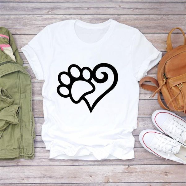 women t shirts love paw dog cat fashion short sleeve pet animal ladies print lady womens graphic t shirt female tee, White
women t shirts love paw dog cat fashion short sleeve pet animal ladies print lady womens graphic t shirt female tee, White