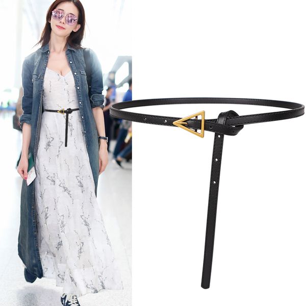 accessories women's versatile decoration triangle black leather with dress son fashion small thin belt, Black;brown
accessories women's versatile decoration triangle black leather with dress son fashion small thin belt, Black;brown