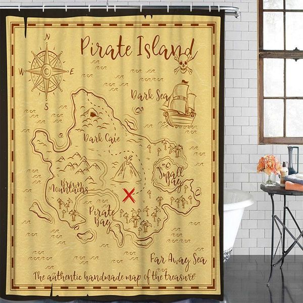 bathroom curtain pirate treasure map waterproof fabric shower curtain bathroom decoration shower &12 hook1
bathroom curtain pirate treasure map waterproof fabric shower curtain bathroom decoration shower &12 hook1