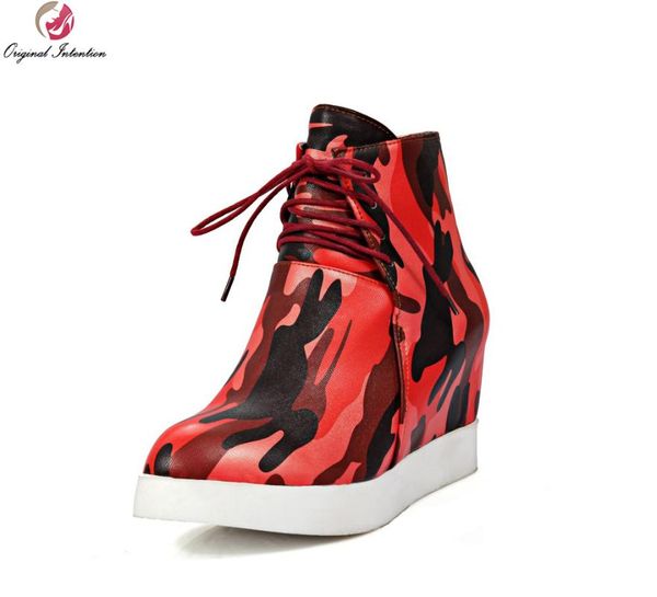 original intention camouflage women ankle boots stylish round toe height-increasing heels boots nice shoes woman size 4-10.5, Black
original intention camouflage women ankle boots stylish round toe height-increasing heels boots nice shoes woman size 4-10.5, Black