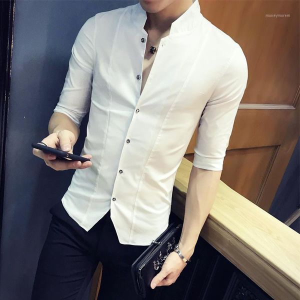 men's casual shirts mens dress summer chinese style stand collar shirt men half sleeve slim fit streetwear white1, White;black
men's casual shirts mens dress summer chinese style stand collar shirt men half sleeve slim fit streetwear white1, White;black