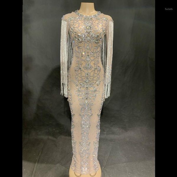 2019 bling rhinestones tassel mesh long dress birthday celebrate prom party dresses nightclub female singer dance costume dj1, Black;red
2019 bling rhinestones tassel mesh long dress birthday celebrate prom party dresses nightclub female singer dance costume dj1, Black;red