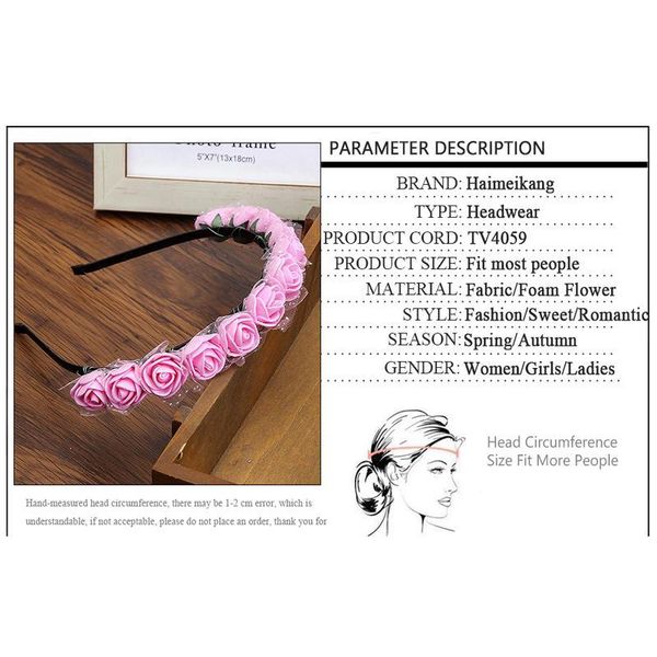 haimeikang bezel for girls hair accessories flower hairband wreath headdress romantic headband red color bridal jlldgl
haimeikang bezel for girls hair accessories flower hairband wreath headdress romantic headband red color bridal jlldgl