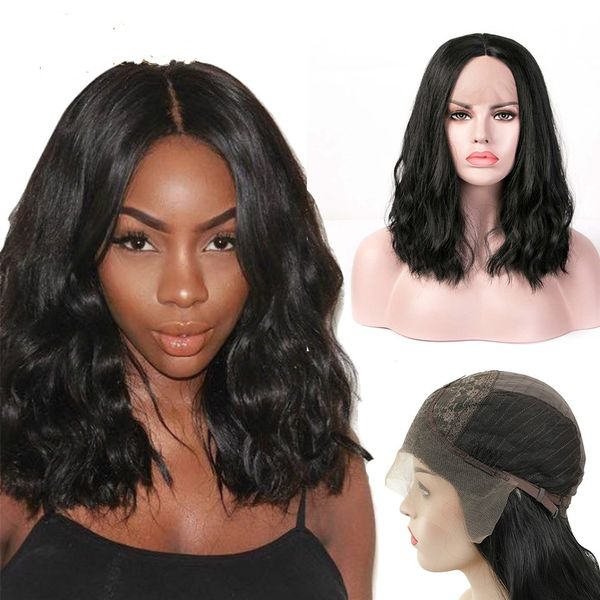 short water wave wigs lace front wig for black women natural wavy hair american styled, Black;brown
short water wave wigs lace front wig for black women natural wavy hair american styled, Black;brown
