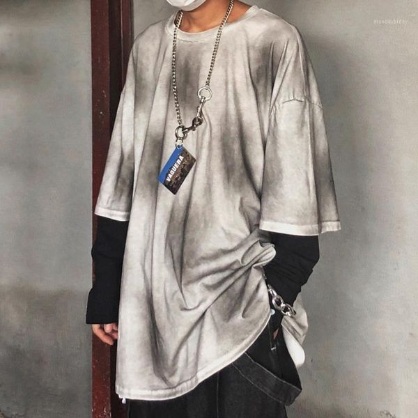 tie-dye hip hop t shirt men's fashion fake two-piece long-sleeved t-shirt men streetwear loose cotton retro casual tshirt mens1, White;black
tie-dye hip hop t shirt men's fashion fake two-piece long-sleeved t-shirt men streetwear loose cotton retro casual tshirt mens1, White;black