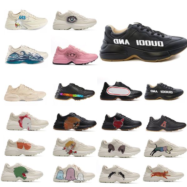 2021 luxurys designers shoes rhyton sneakers beige men trainers vintage luxury chaussures ladies shoes designer sneakers with box size 77vl#, Black
2021 luxurys designers shoes rhyton sneakers beige men trainers vintage luxury chaussures ladies shoes designer sneakers with box size 77vl#, Black